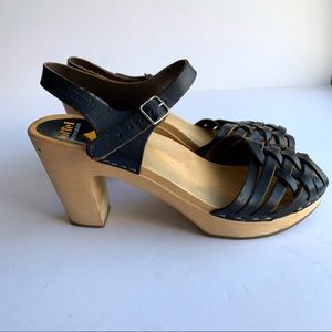 Swedish Hasbeens Braided Sky High Sandal